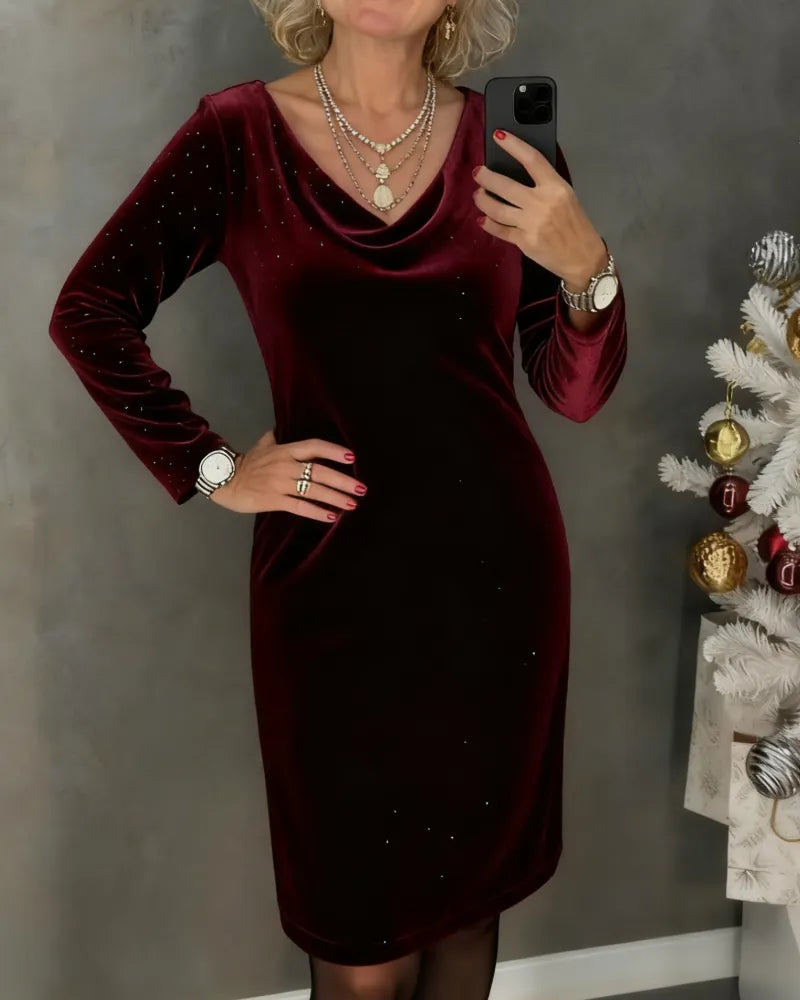 Fine Shimmer Straight Dress
