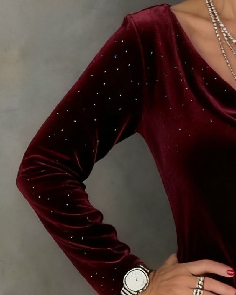 Fine Shimmer Straight Dress