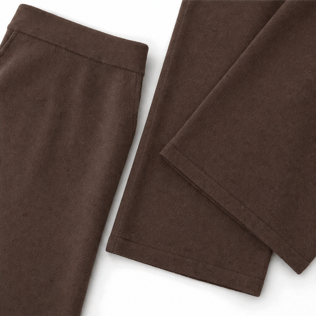 Queenway – Draped Cowl-Neck Top And Trouser Set