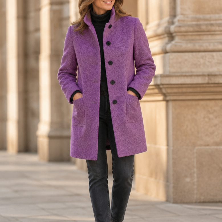 Vintelle – Stand-Collar Vintage-Style Coat