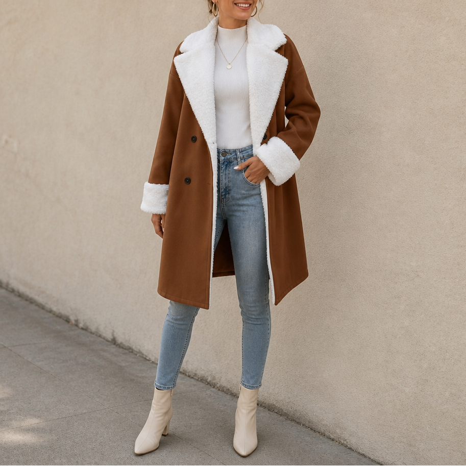 Mayfield – Plush-Trim Woolen Coat